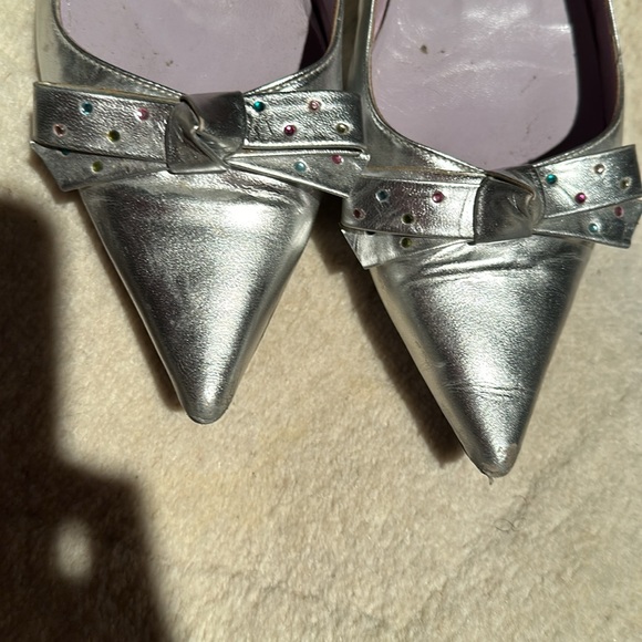MARC JACOBS Silver Rhinestone Flats sz 9M - Picture 3 of 5